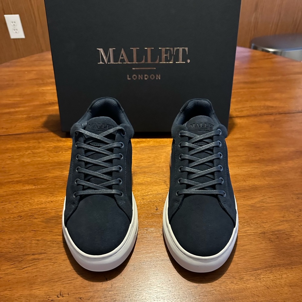Men’s Mallet Blue Suede Sneakers Size 8 NWT